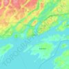 Topografische Karte Kingston, Reliefkarte, Höhenkarte