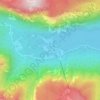 Topografische Karte Ukanz, Höhe, Relief