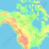 Topografische Karte North America, Höhe, Relief