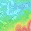 Topografische Karte Nordegg, Reliefkarte, Höhenkarte