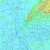 Topografische Karte Guangzhou, Reliefkarte, Höhenkarte