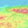 Topografische Karte Caracas, Reliefkarte, Höhenkarte