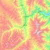 Topografische Karte 康定市, Höhe, Relief
