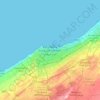 Topografische Karte Casablanca, Höhe, Relief