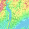 Topografische Karte Westchester County, Höhe, Relief