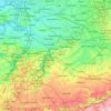 Topografische Karte Brabant flamand, Reliefkarte, Höhenkarte
