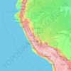 Topografische Karte Peru, Höhe, Relief