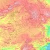 Topografische Karte Kastilien-La Mancha, Höhe, Relief