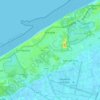 Topografische Karte Coxyde, Reliefkarte, Höhenkarte