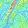 Topografische Karte Manhattan, Höhe, Relief