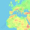 Topografische Karte Niederlande, Höhe, Relief