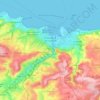 Topografische Karte Cherbourg-en-Cotentin, Höhe, Relief