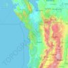 Topografische Karte Chocó, Reliefkarte, Höhenkarte