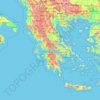 Topografische Karte Griechenland, Höhe, Relief