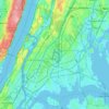 Topografische Karte The Bronx, Höhe, Relief
