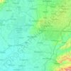Topografische Karte Komitat Hajdú-Bihar, Höhe, Relief