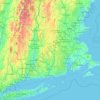 Topografische Karte Massachusetts, Höhe, Relief