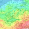 Topografische Karte Schelde, Reliefkarte, Höhenkarte