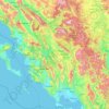 Topografische Karte Region Epirus, Höhe, Relief