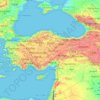 Topografische Karte Türkei, Reliefkarte, Höhenkarte