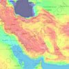 Topografische Karte Iran, Höhe, Relief
