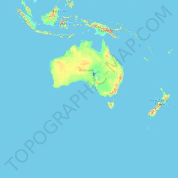 Topografische Karte Australien Hohe Relief