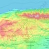 Topografische Karte Caracas, Höhe, Relief