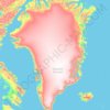 Topografische Karte Grönländischer Eisschild, Höhe, Relief
