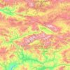 Topografische Karte Erzincan, Reliefkarte, Höhenkarte