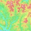 Topografische Karte Esteribar, Reliefkarte, Höhenkarte