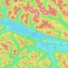 Topografische Karte Île de Vancouver, Höhe, Relief