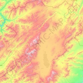 Topografische Karte ولسوالی ناور, Höhe, Relief