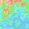 Topografische Karte Xiamen, Reliefkarte, Höhenkarte