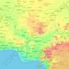 Topografische Karte Nigeria, Höhe, Relief