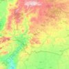 Topografische Karte Kilis, Reliefkarte, Höhenkarte