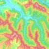 Topografische Karte Wasser, Höhe, Relief