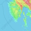 Topografische Karte Gespanschaft Istrien, Höhe, Relief