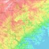 Topografische Karte Baltimore County, Höhe, Relief