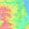 Topografische Karte County Durham, Höhe, Relief