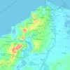 Topografische Karte Atlántico, Reliefkarte, Höhenkarte