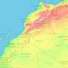 Topografische Karte Maroc, Höhe, Relief