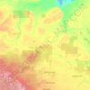 Topografische Karte Athabasca River, Reliefkarte, Höhenkarte