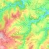 Topografische Karte Gelenau/Erzgebirge, Höhe, Relief