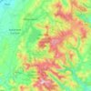Topografische Karte Wicklow Mountains National Park, Höhe, Relief