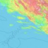 Topografische Karte Gespanschaft Split-Dalmatien, Höhe, Relief