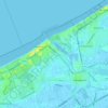 Topografische Karte Nieuwpoort, Reliefkarte, Höhenkarte