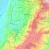 Topografische Karte Quindío, Reliefkarte, Höhenkarte