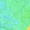 Topografische Karte Westelijke Leie, Reliefkarte, Höhenkarte